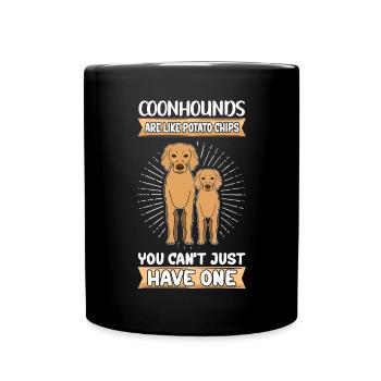 Coonhound Dog Owners | Dog Lovers Gift - Full Colour Mug - black - Front