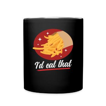 French fries fast food fries fast food gift - Full Colour Mug - black - Front