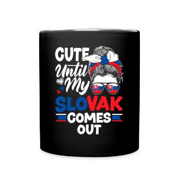 Slovak Slovakia Slovak Flag Quote - Full Colour Mug - black - Front