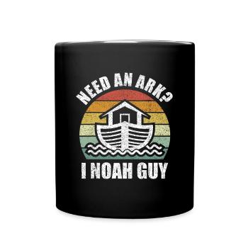 Retro Need an Ark I Noah Guy Idee Christian Giftsb - Tasse einfarbig - Schwarz - Vorne