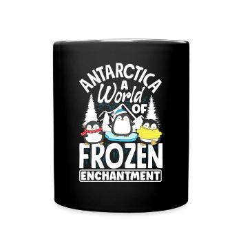Antarctica a world of frozen enchantment - Tasse einfarbig - Schwarz - Vorne