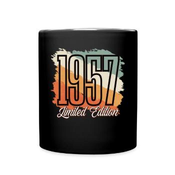 1957 Année de naissance Anniversaire Année de construction Vintage Rétro - Mug uni - noir - Devant