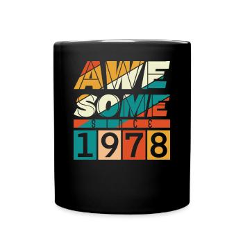 1978 Anniversaire Né Année de naissance millésime - Mug uni - noir - Devant