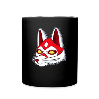 Kitsun Vaporwave Japonais Kami Vaporwave Kitsune - Mug uni - noir - Devant