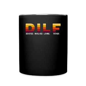 Fathers Day Dad Devoted Involved Loving Father - Full Colour Mug - black - Front