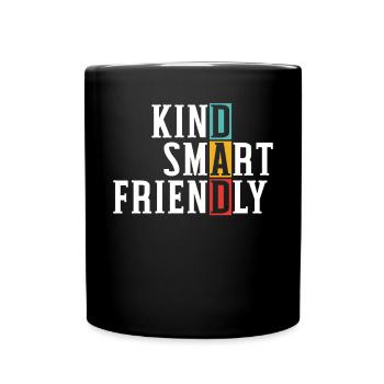 Vatertag Bester Vater aller Zeiten Freundlich Klug Freundlich - Tasse einfarbig - Schwarz - Vorne