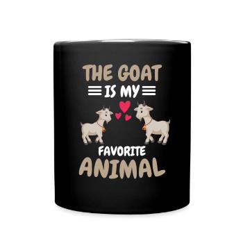 Favorite Animal Farmer Animal Funny Gift Goat - Full Colour Mug - black - Front