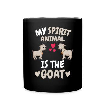 My Spiritual Animal Farmer Animal Gift Goat - Full Colour Mug - black - Front