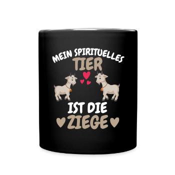 Bauernhof Tier Spirituelles Tier Geschenk Ziege - Tasse einfarbig - Schwarz - Vorne