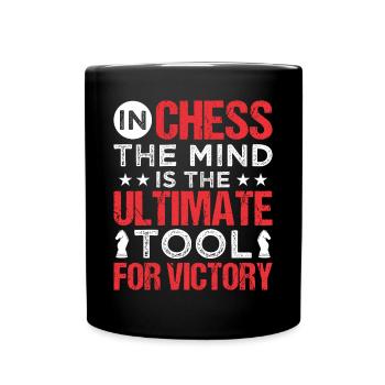 Chess Chess piece King Pawn Dream - Full Colour Mug - black - Front