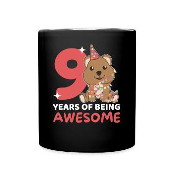 Quokka pour les enfants de 9 ans - Mug uni - noir - Devant