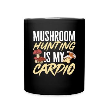 Mushroom picking Mushroom picking Mushrooms Foraging - Full Colour Mug - black - Front