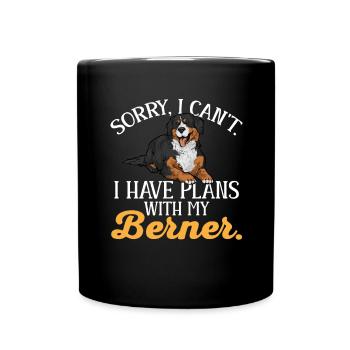 Bouvier bernois - Mug uni - noir - Devant