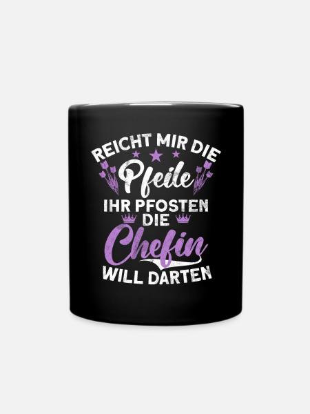 Retro Dartscheibe Dartboard 180 für Dartspieler - Tasse einfarbig - Schwarz