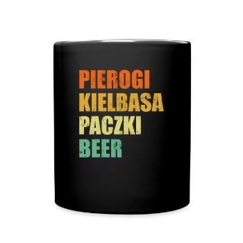pierogi kielbasa - Tasse einfarbig - Schwarz - Vorne