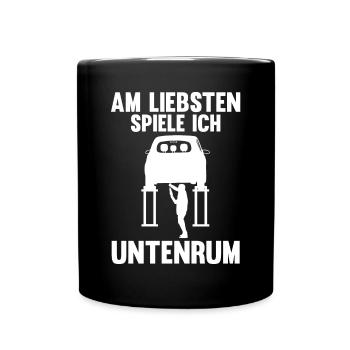 Auto Mechaniker KFZ Mechatroniker Tuner Schrauber - Tasse einfarbig - Schwarz - Vorne