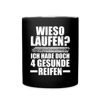 Auto Mechaniker KFZ Mechatroniker Tuner Schrauber - Tasse einfarbig - Schwarz - Vorne