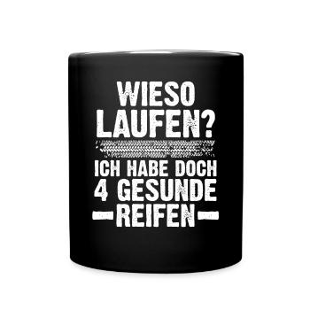 Auto Mechaniker KFZ Mechatroniker Tuner Schrauber - Tasse einfarbig - Schwarz - Vorne