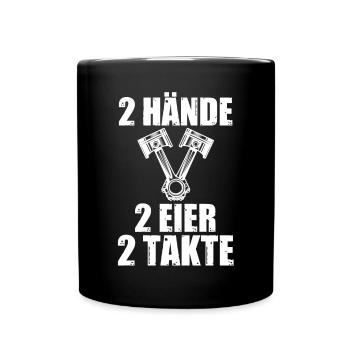 Auto Mechaniker KFZ Mechatroniker Tuner Schrauber - Tasse einfarbig - Schwarz - Vorne