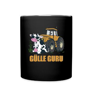 Gülle Guru - Tasse einfarbig - Schwarz - Vorne