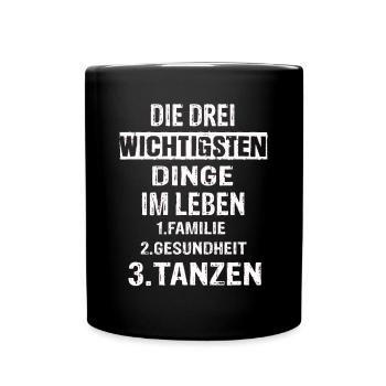 Tanzen - Tasse einfarbig - Schwarz - Vorne