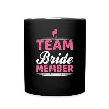 Membre de l’équipe mariée - Mug uni - noir - Devant