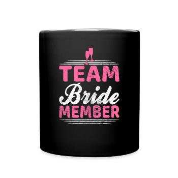 Membre de l’équipe mariée - Mug uni - noir - Devant