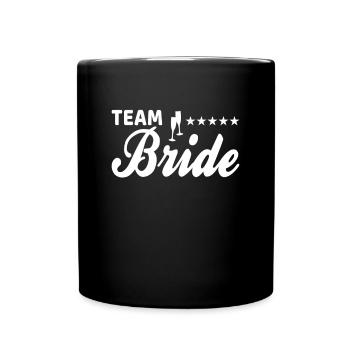 team bride Team Braut - Tasse einfarbig - Schwarz - Vorne