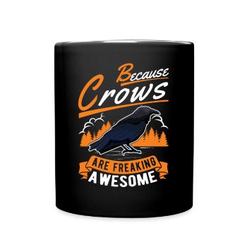 Parce que les corbeaux sont des corbeaux géniaux - Mug uni - noir - Devant