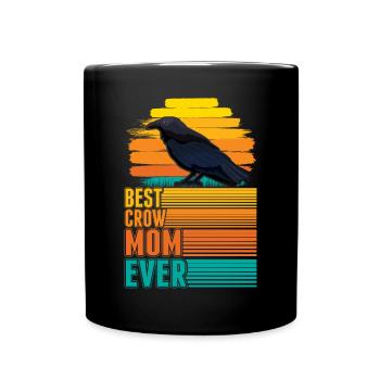 Meilleure maman corbeau de tous les temps Krähen Mama - Mug uni - noir - Devant