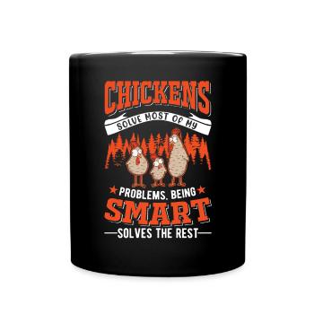 Poulets Élevage de poulets Éleveur de poulet - Mug uni - noir - Devant