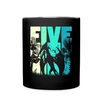 Pterodactyl 5 Years Old Boy 5th Birthday Retro - Full Colour Mug - black - Front