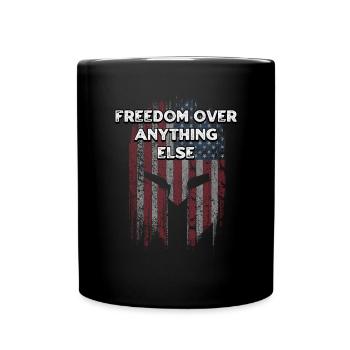 La liberté avant tout Patriotique fier - Mug uni - noir - Devant