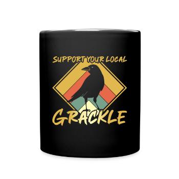 Grackle Vogel - Mug uni - noir - Devant