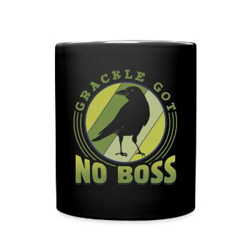 Grackle Vogel - Mug uni - noir - Devant