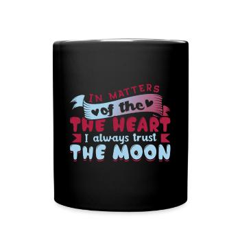 Conceptions romantiques de l’âme sœur de la lune pour un - Mug uni - noir - Devant