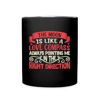 Conceptions romantiques de l’âme sœur de la lune pour un - Mug uni - noir - Devant