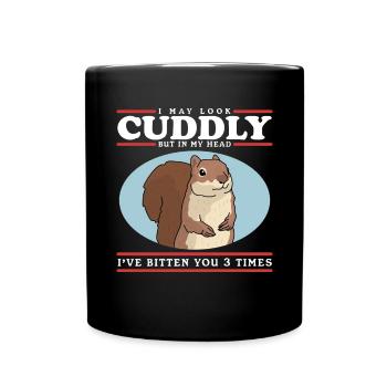 Cute Squirrel Grey Squirrel Squirrel Gift - Full Colour Mug - black - Front