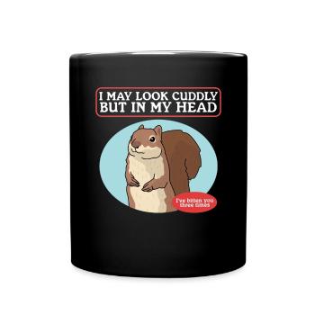 Cute Squirrel Squirrel Grey Squirrel Gift - Full Colour Mug - black - Front