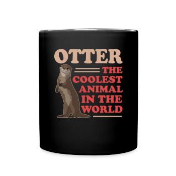 Loutre de mer Loutre Cadeau de loutre - Mug uni - noir - Devant