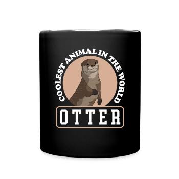 Otter Sea Otter | Otter Gift - Full Colour Mug - black - Front