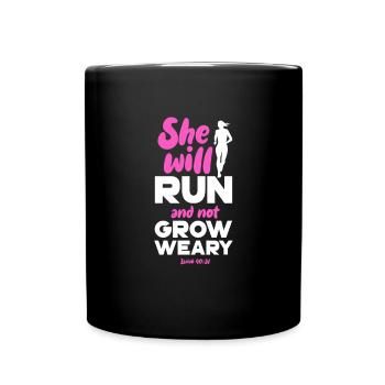 Courir - Mug uni - noir - Devant