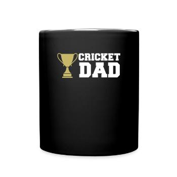 Cricket Papa Spieler sport - Tasse einfarbig - Schwarz - Vorne