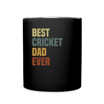Cricket Dad Papa Spieler sport - Tasse einfarbig - Schwarz - Vorne