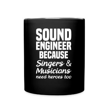 Ingénieur du son Technicien du son Musique - Mug uni - noir - Devant