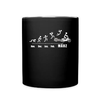 Mofa Mofafahrer Moped Mofa 25 kmh Mofasaison Mofa - Tasse einfarbig - Schwarz - Vorne