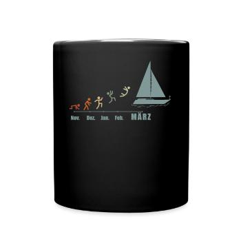 Segler Segelboot Segelschiff Segelyacht - Tasse einfarbig - Schwarz - Vorne