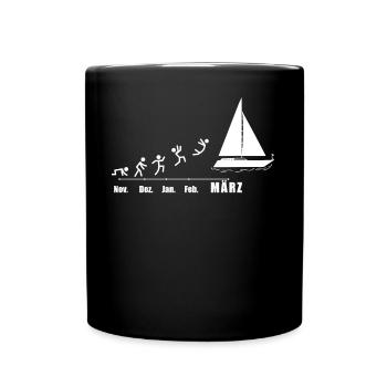 Segler Segelboot Segelschiff Segelyacht - Tasse einfarbig - Schwarz - Vorne