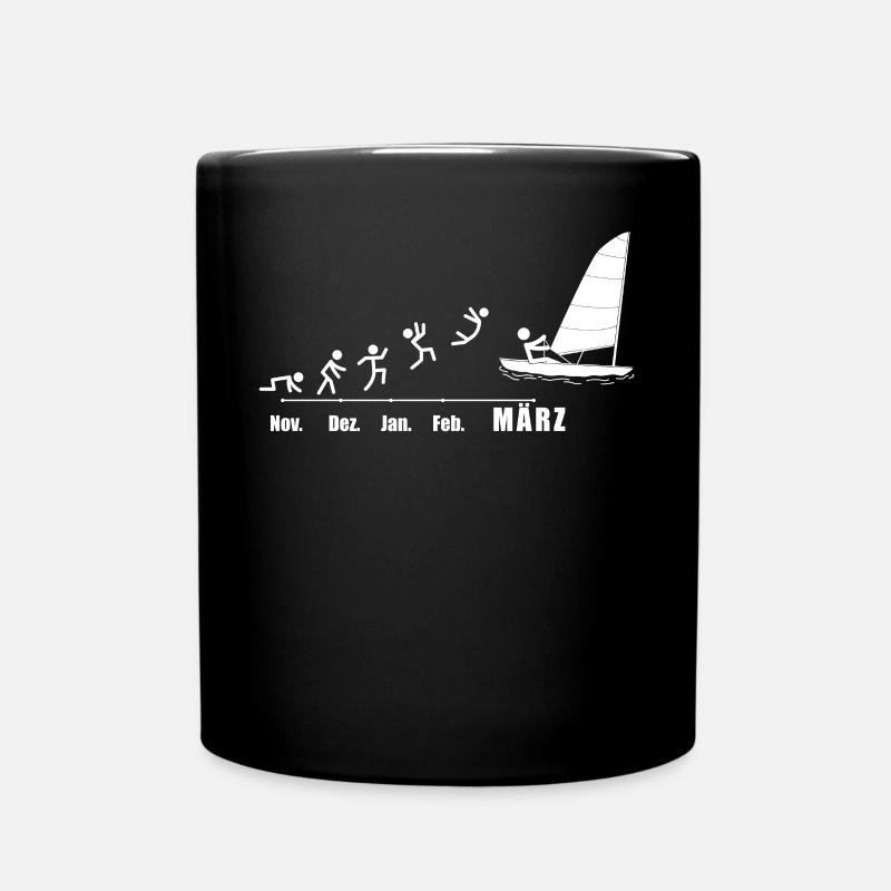Segler Segel-Boot Segelschiff Segelyacht - Tasse einfarbig - Schwarz
