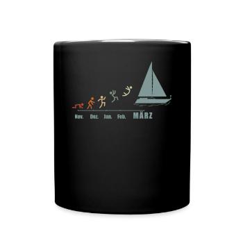 Segler Segelboot Segelschiff Segelyacht - Tasse einfarbig - Schwarz - Vorne